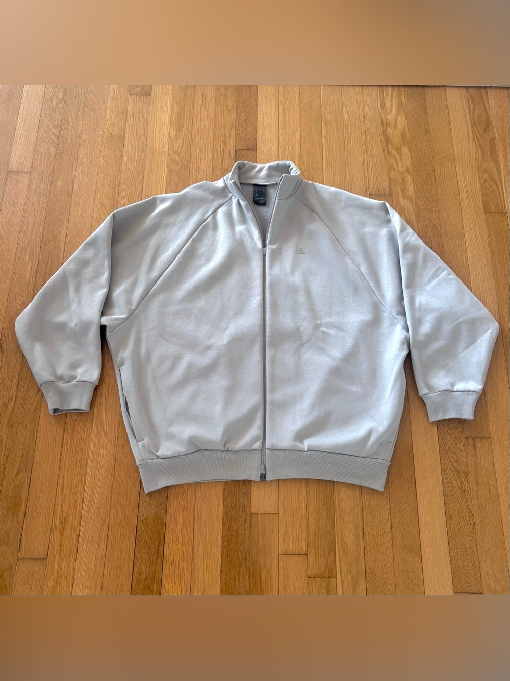 Adidas Basketball Full Zip Jacket Grey 2024 FOG Style Boxy Mens M Oversized